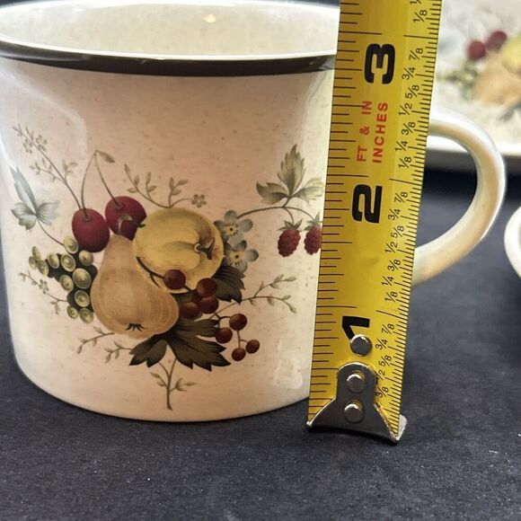 Royal Doulton Lambeth Stoneware Cornwall 4 Pieces - 2 Cups And 2‎ Saucers - Picture 7 of 8